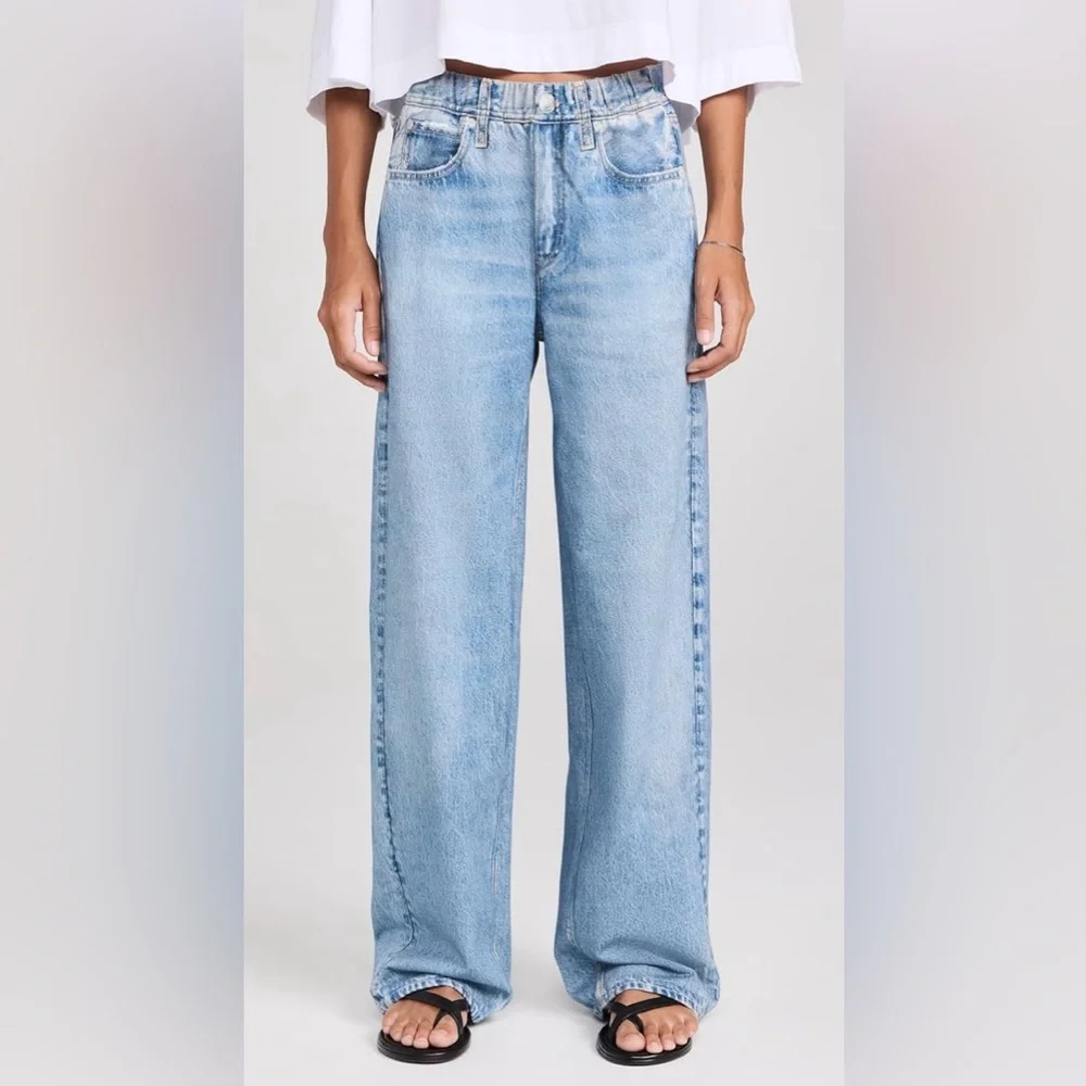 Rag & Bone Miramar Wide Leg Sweatpant "Jeans" in Valentina - Picture 2 of 10
